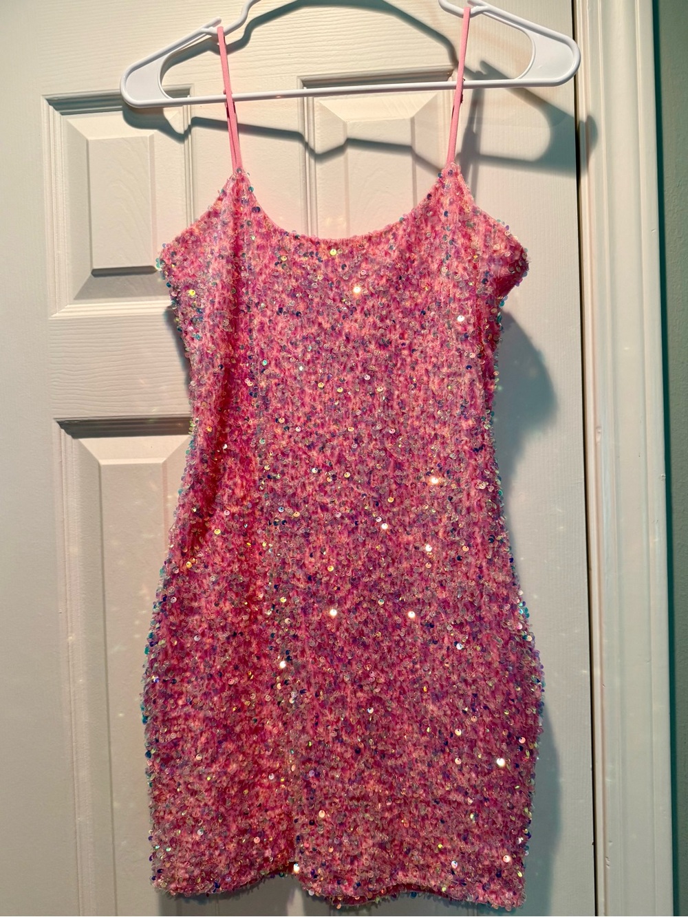 Lucy in the Sky Pink Sequin Mini Dress, excellent condition!